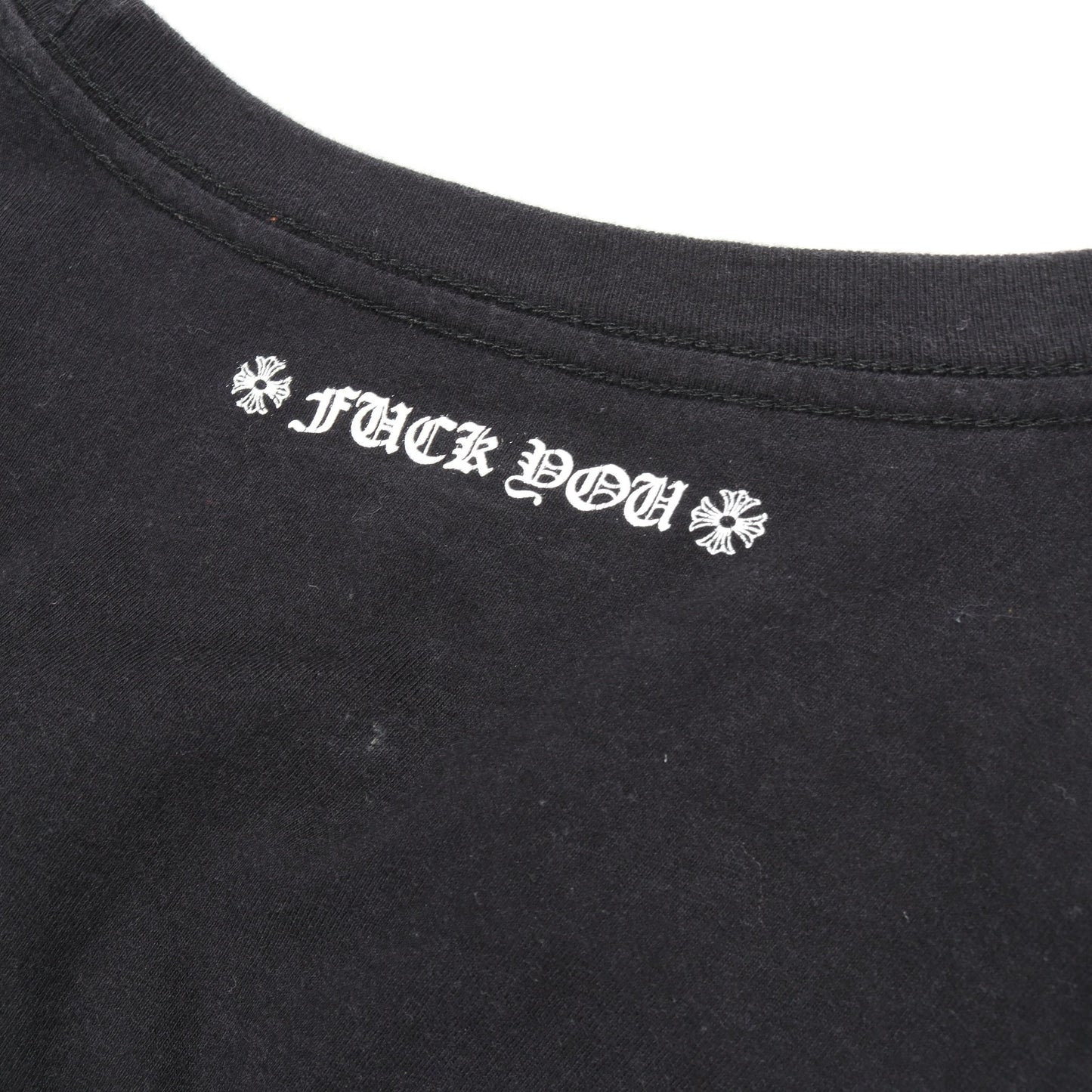 ホースシュー アームフローラルプリント ポケット付き 長袖Tシャツ コットン ブラック クロムハーツ トップス Chrome Hearts