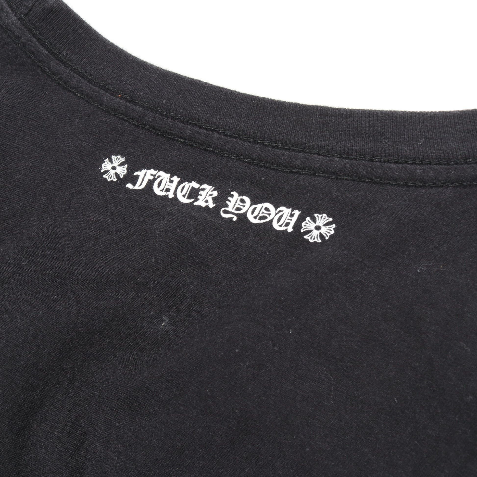 ホースシュー アームフローラルプリント ポケット付き 長袖Tシャツ コットン ブラック クロムハーツ トップス Chrome Hearts