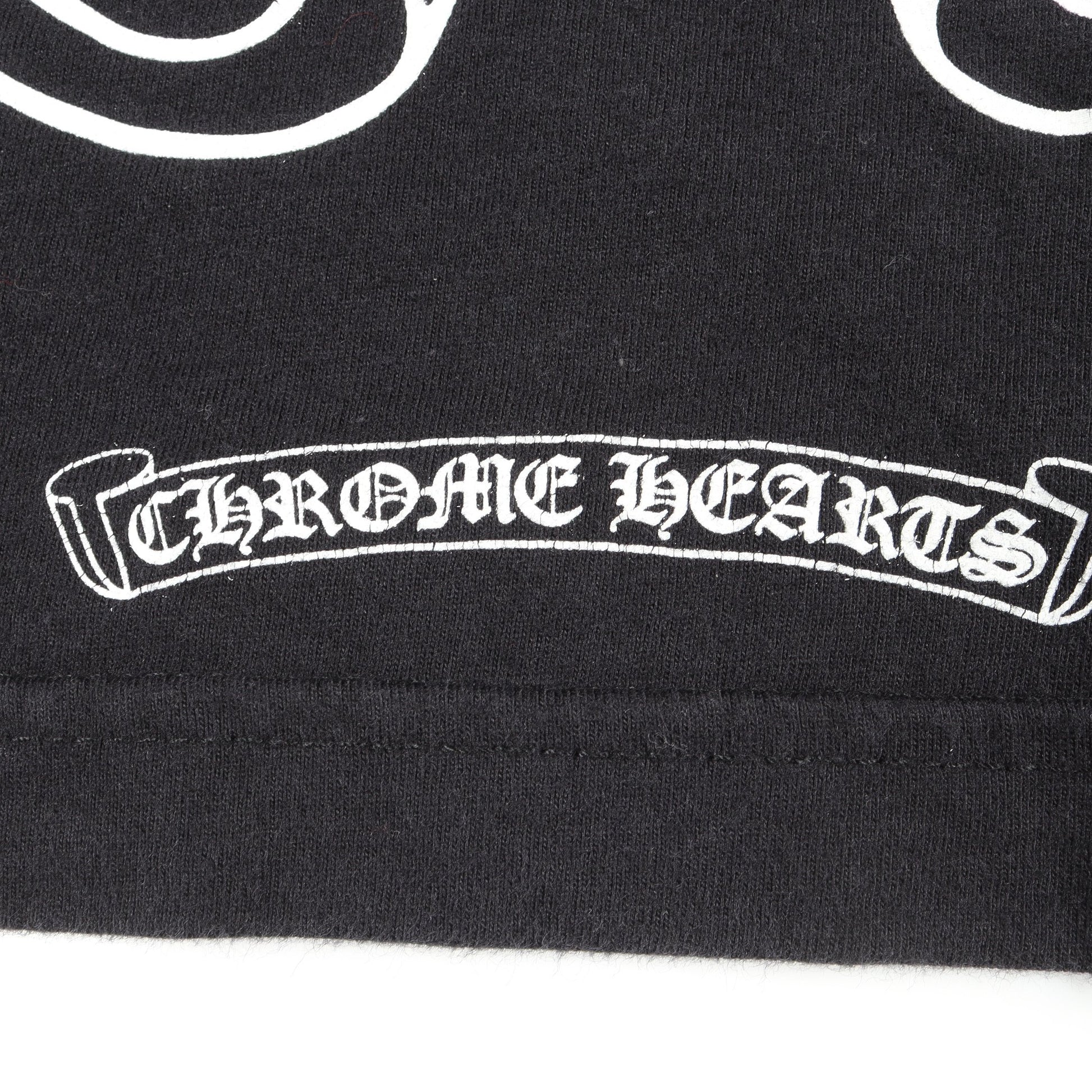 ホースシュー アームフローラルプリント ポケット付き 長袖Tシャツ コットン ブラック クロムハーツ トップス Chrome Hearts