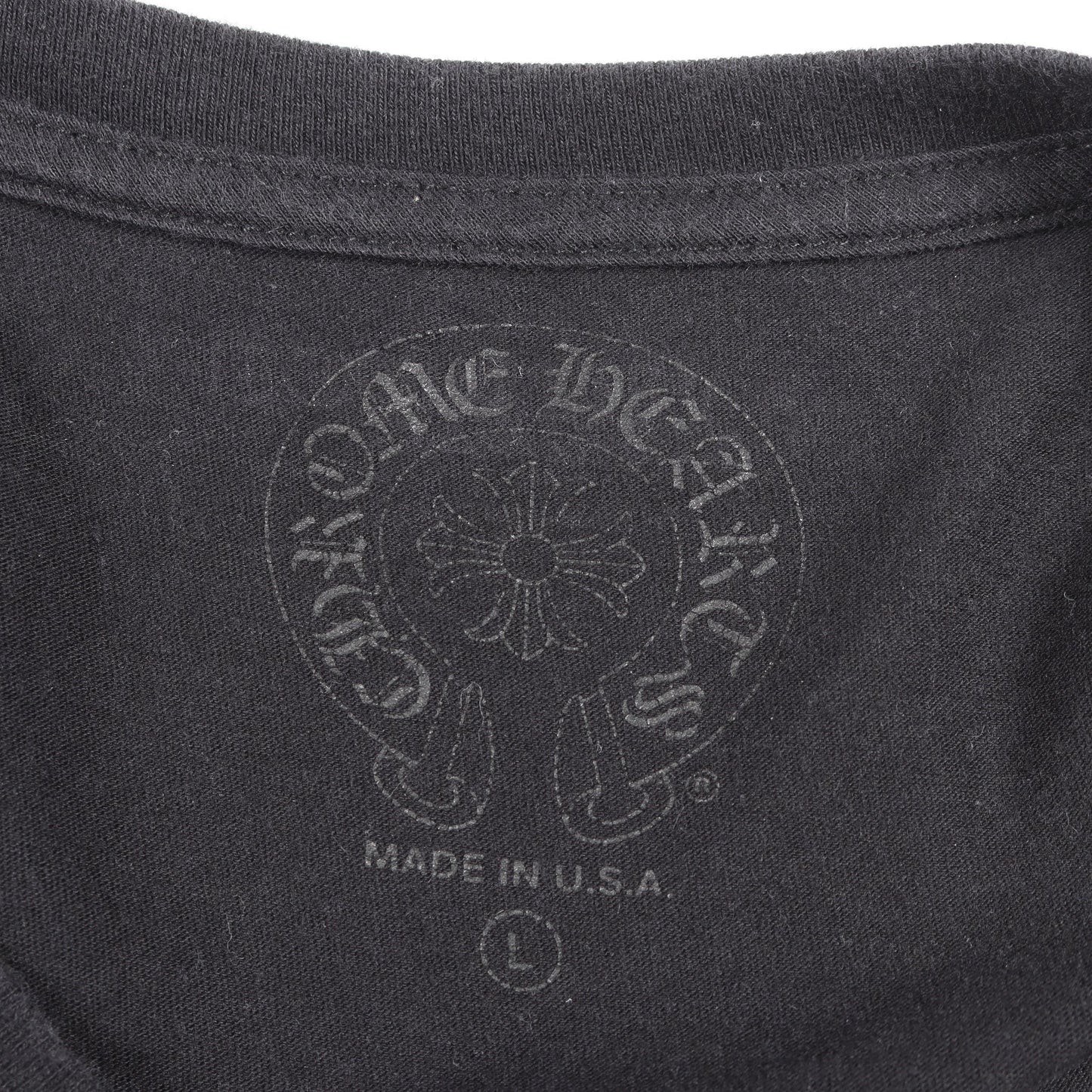 ホースシュー アームフローラルプリント ポケット付き 長袖Tシャツ コットン ブラック クロムハーツ トップス Chrome Hearts