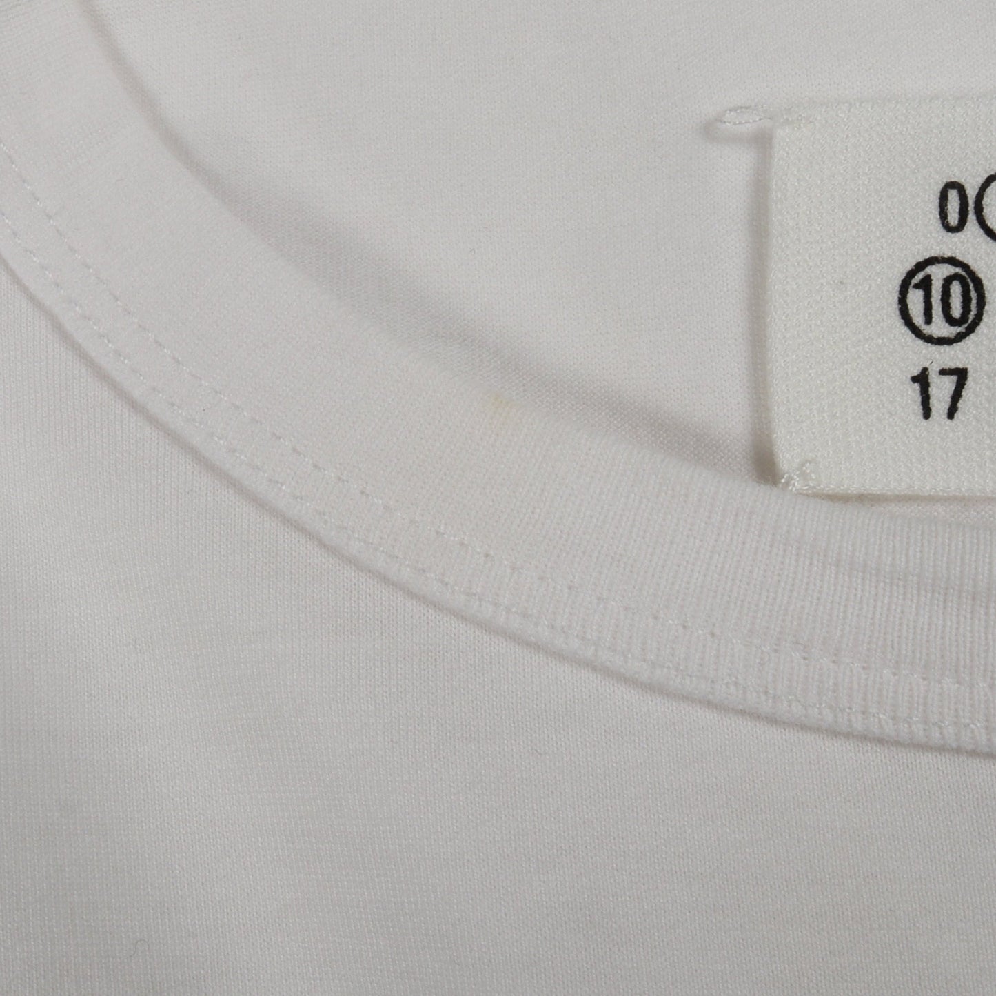 カレンダーロゴ 刺繍 半袖Tシャツ コットン ホワイト メゾンマルジェラ110 トップス Maison Margiela 1 10