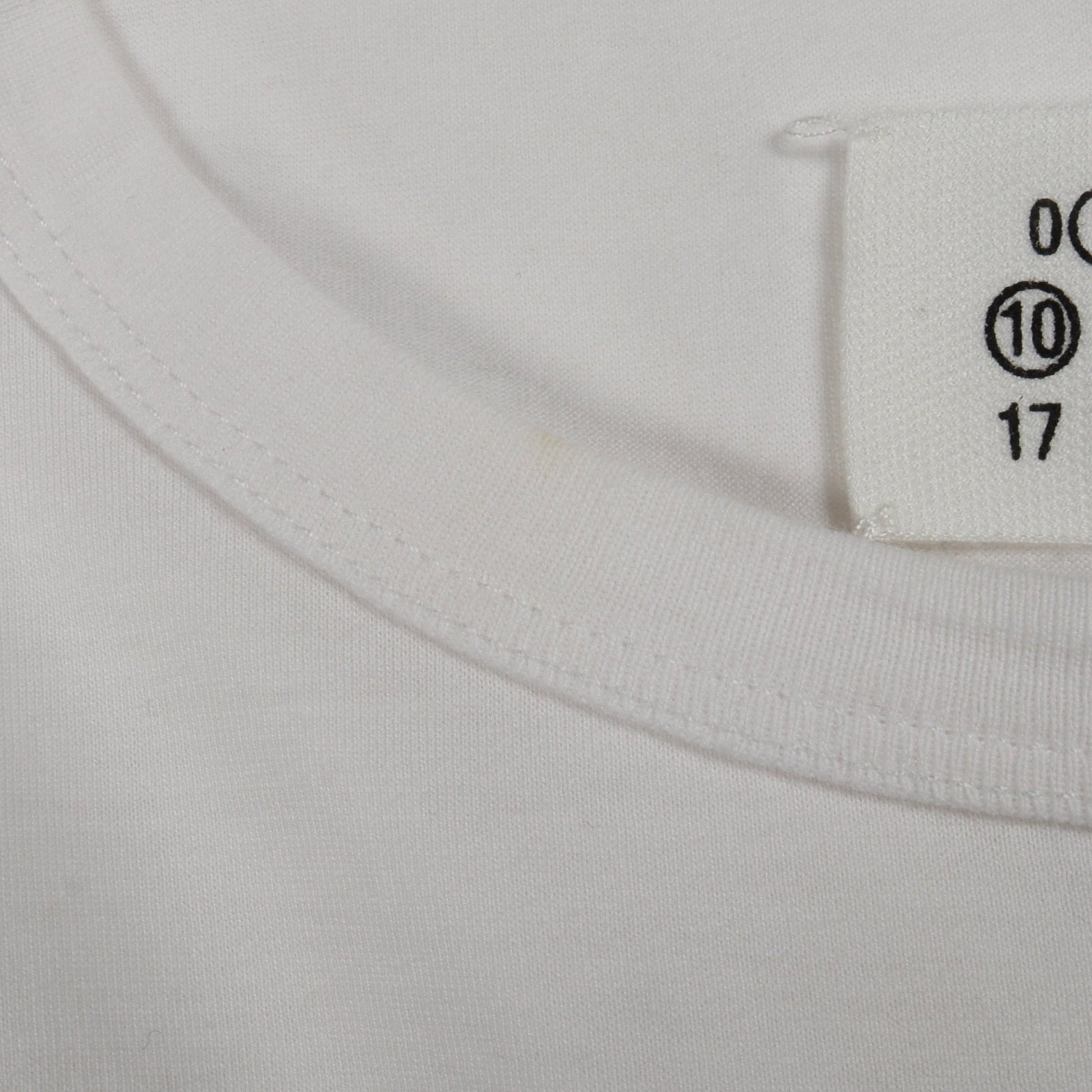 カレンダーロゴ 刺繍 半袖Tシャツ コットン ホワイト メゾンマルジェラ110 トップス Maison Margiela 1 10