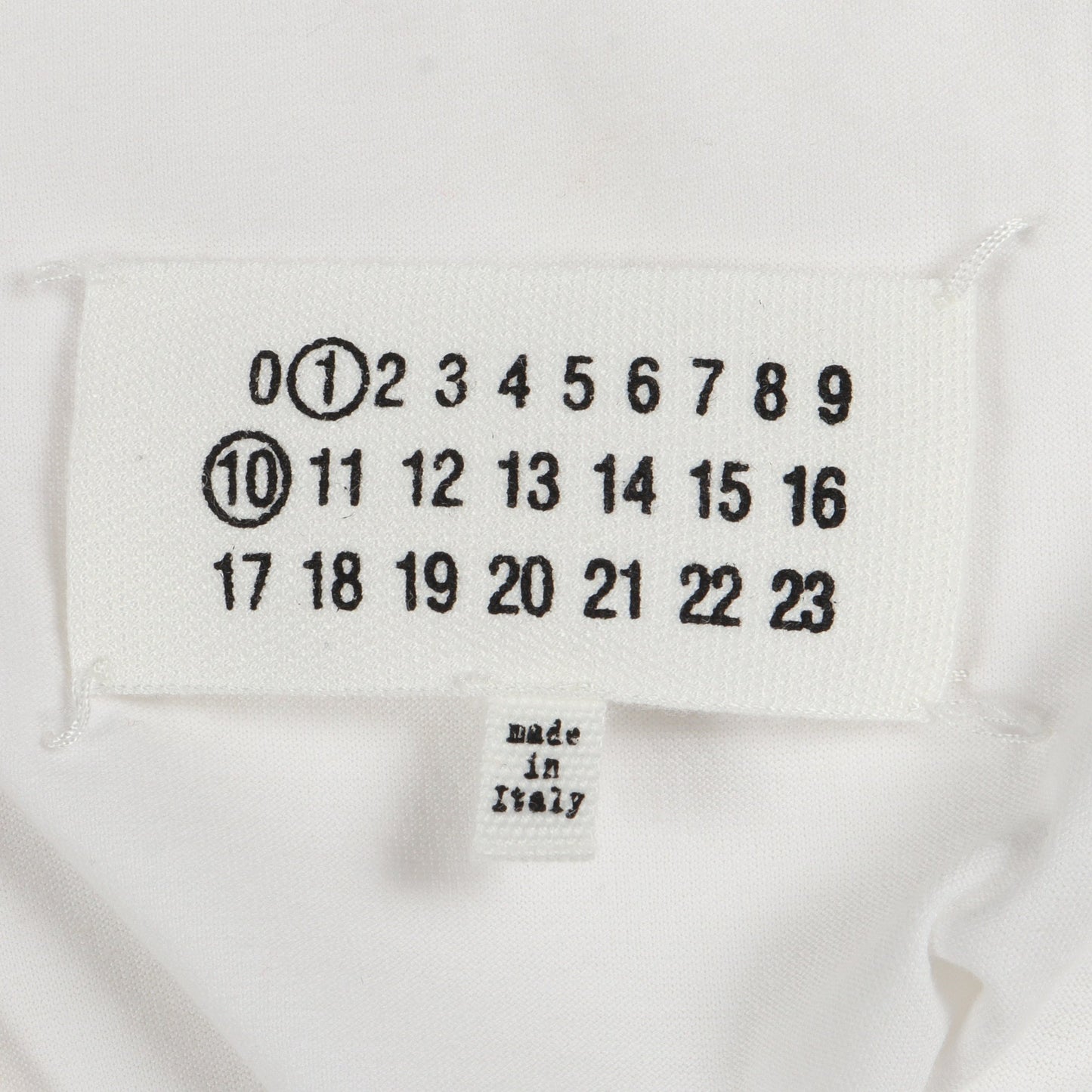 カレンダーロゴ 刺繍 半袖Tシャツ コットン ホワイト メゾンマルジェラ110 トップス Maison Margiela 1 10