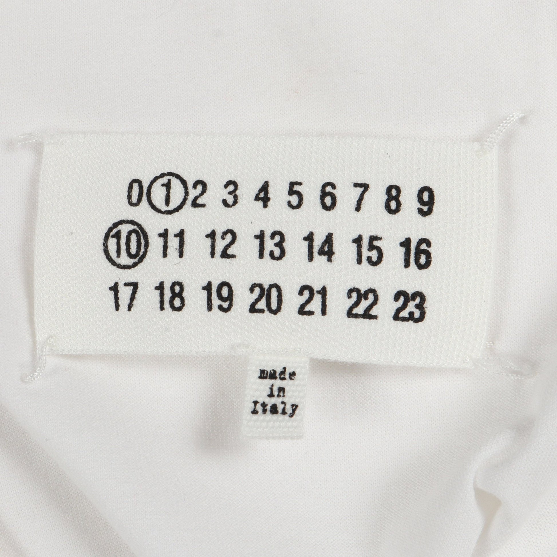 カレンダーロゴ 刺繍 半袖Tシャツ コットン ホワイト メゾンマルジェラ110 トップス Maison Margiela 1 10