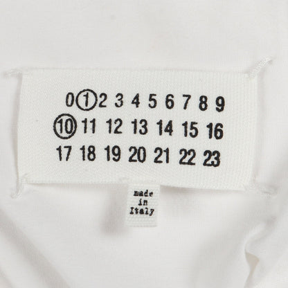 カレンダーロゴ 刺繍 半袖Tシャツ コットン ホワイト メゾンマルジェラ110 トップス Maison Margiela 1 10