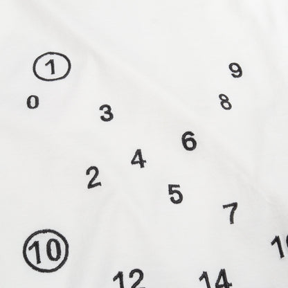 カレンダーロゴ 刺繍 半袖Tシャツ コットン ホワイト メゾンマルジェラ110 トップス Maison Margiela 1 10