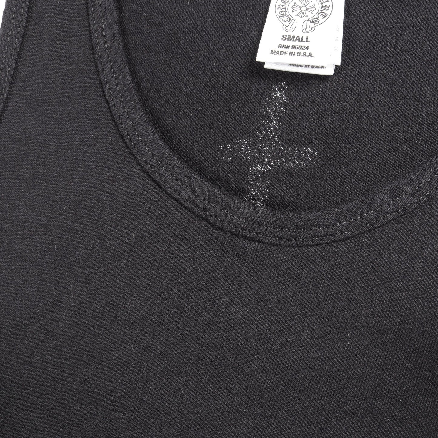 バーティカルロゴ タンクトップ コットン ブラック クロムハーツ トップス Chrome Hearts