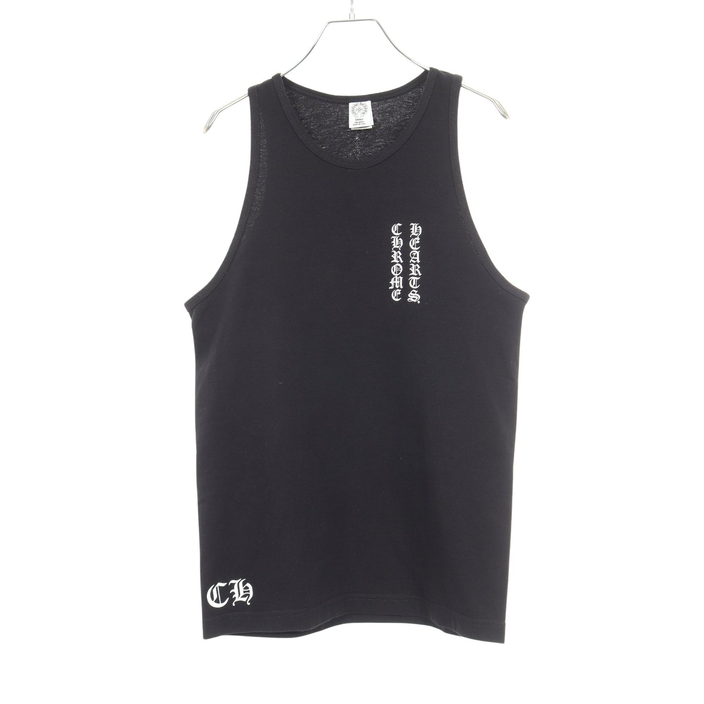 バーティカルロゴ タンクトップ コットン ブラック クロムハーツ トップス Chrome Hearts