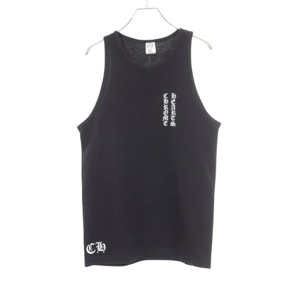 バーティカルロゴ タンクトップ コットン ブラック クロムハーツ トップス Chrome Hearts