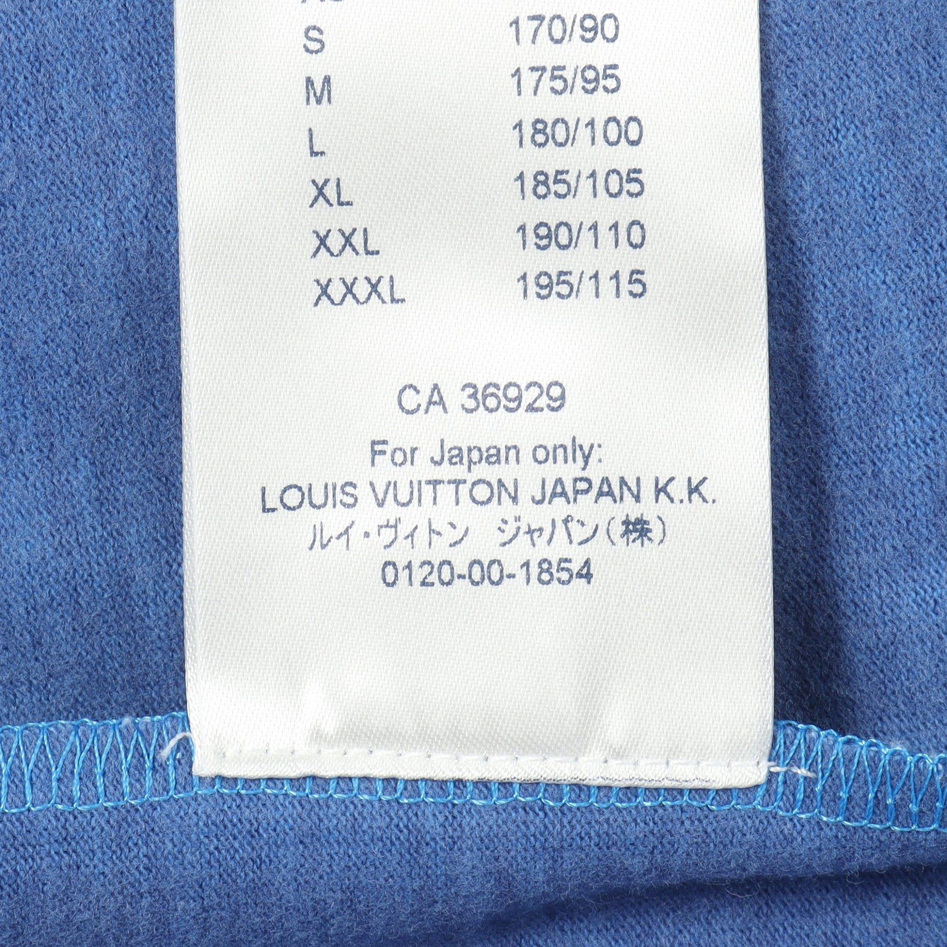 リフレクティブロゴ ヴィンテージ加工 オーバーサイズ 半袖Tシャツ コットン ブルー ルイヴィトン トップス LOUIS VUITTON