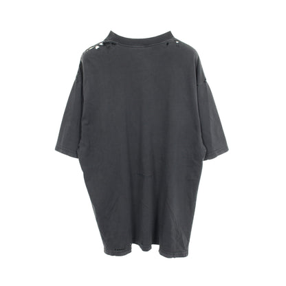 自由の女神 ヴィンテージ加工 ダメージ加工 半袖Tシャツ コットン グレー バレンシアガ
