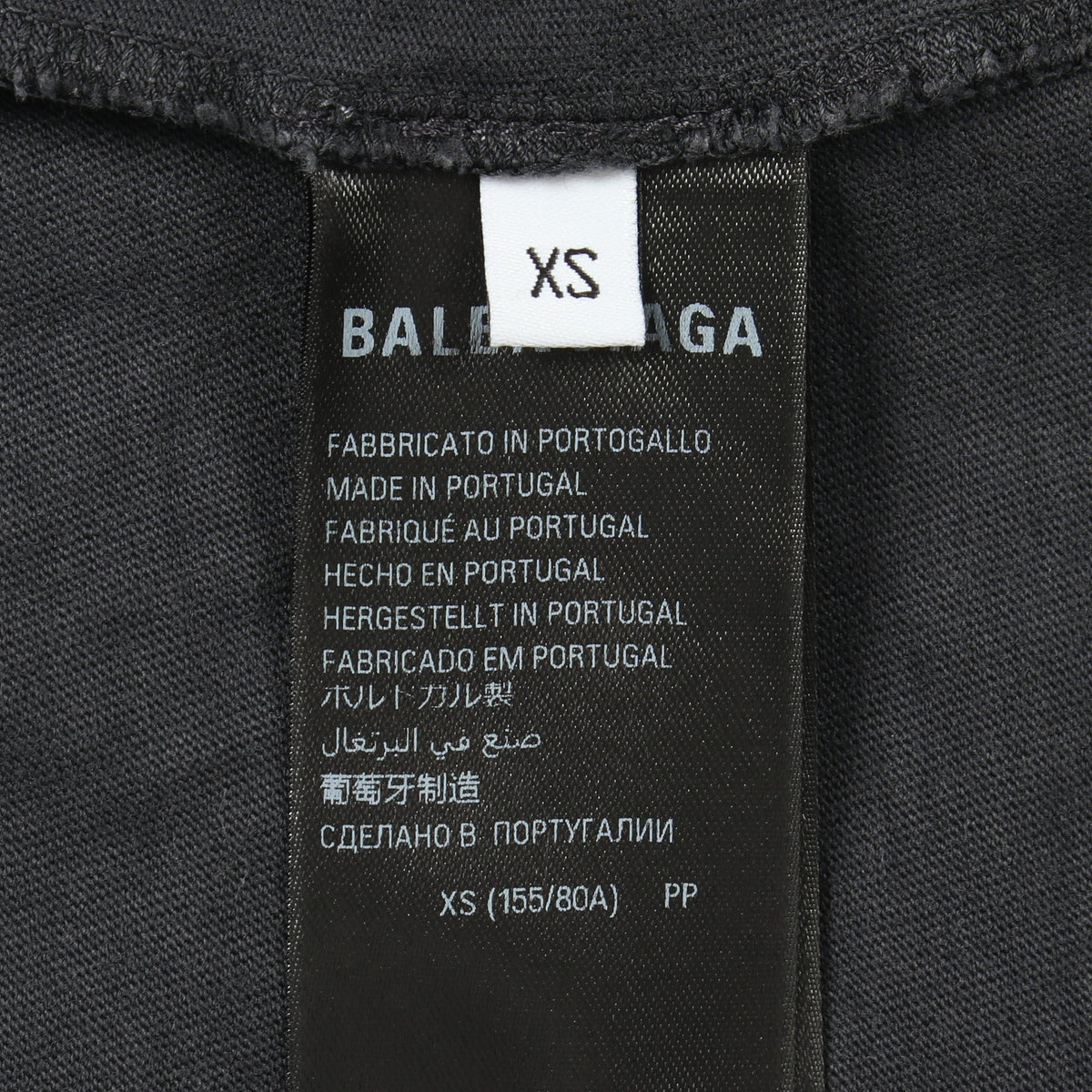 自由の女神 ヴィンテージ加工 ダメージ加工 半袖Tシャツ コットン グレー バレンシアガ