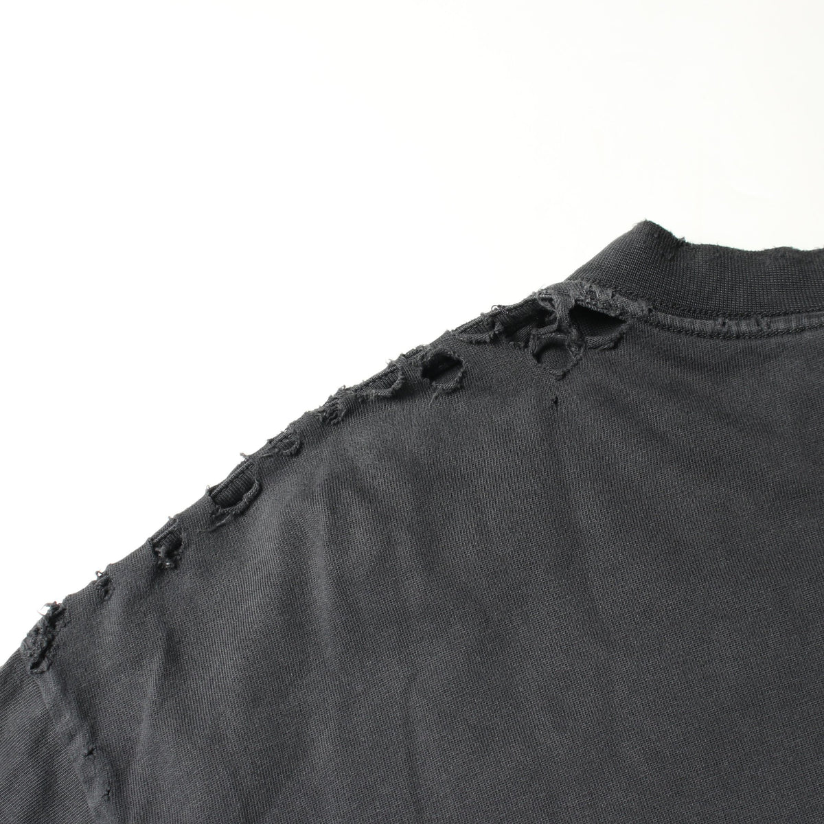自由の女神 ヴィンテージ加工 ダメージ加工 半袖Tシャツ コットン グレー バレンシアガ