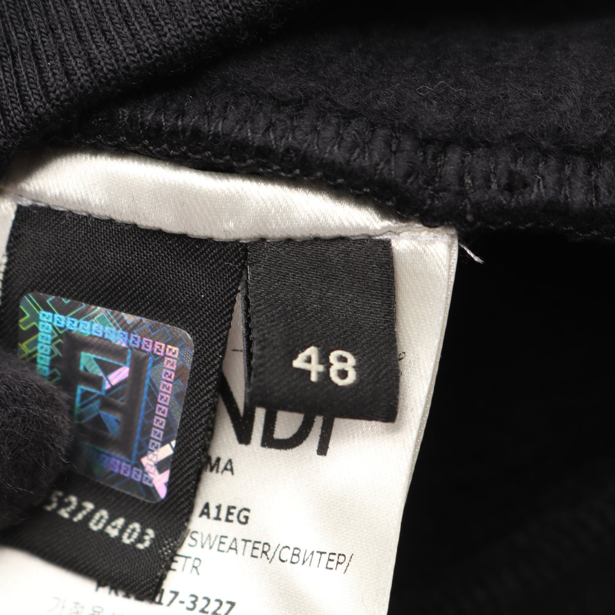 ズッカ プルオーバーパーカー スウェットパンツ セットアップ コットン ウール ブラック ゴールド ブラウン フェンディ スーツ FENDI