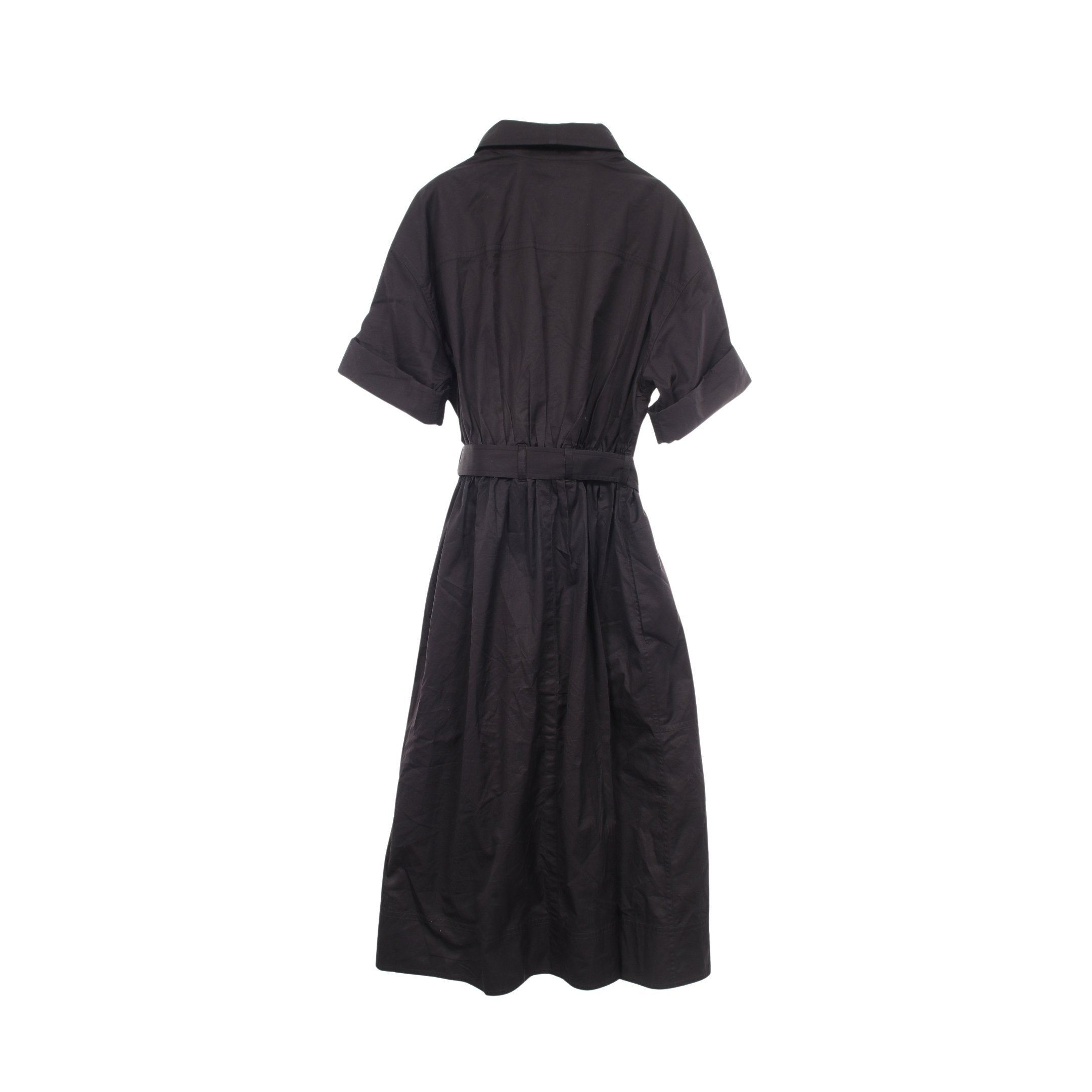 Robe loose ルーズドレス セリエボタン ワンピース コットン ブラック