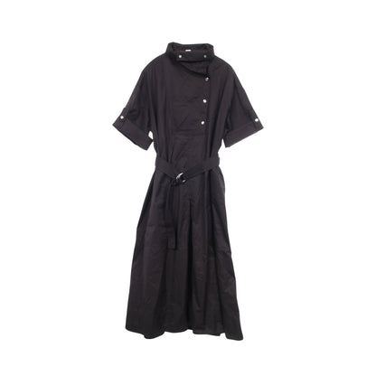 Robe loose ルーズドレス セリエボタン ワンピース コットン ブラック エルメス
