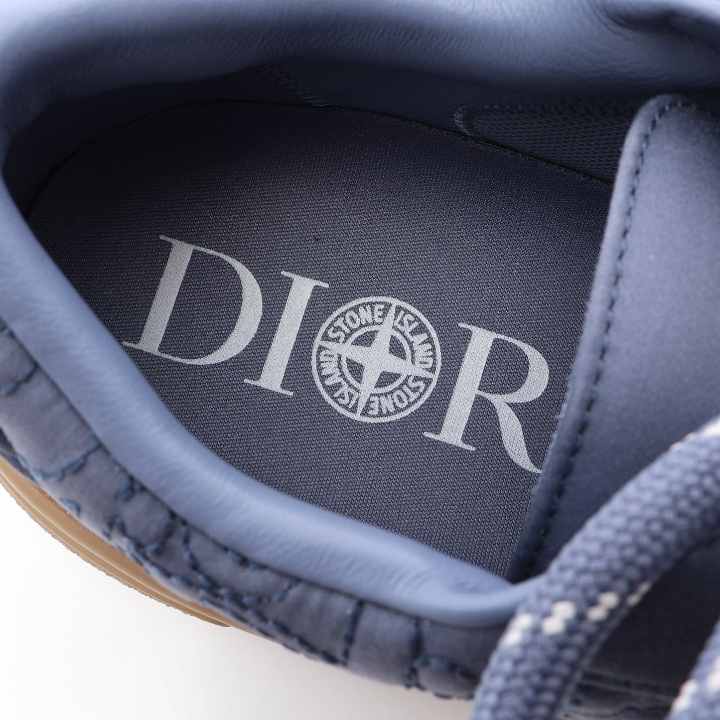 DIOR × Stone Island B33 オブリーク ローカットスニーカー ファブリック ブルーグレー ライトブラウン ディオール