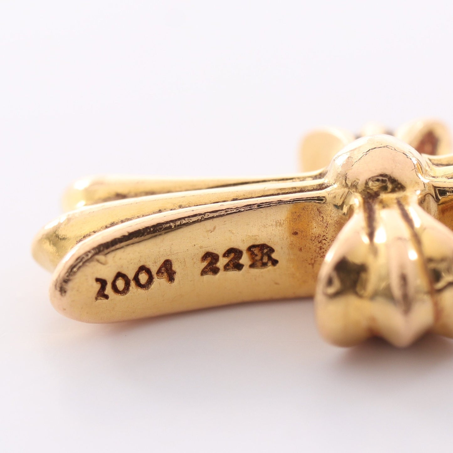 CHクロス ベビーファット ペンダントトップ 22K ダイヤモンド ゴールド クリア クロムハーツ