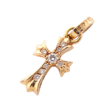 CHクロス ベビーファット ペンダントトップ 22K ダイヤモンド ゴールド クリア クロムハーツ
