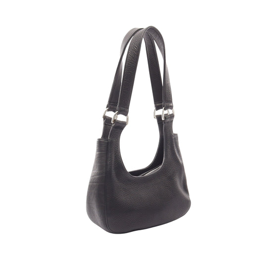 HOBO スクロールラベル ショルダーバッグ レザー SV925 ブラック クロムハーツ バッグ Chrome Hearts