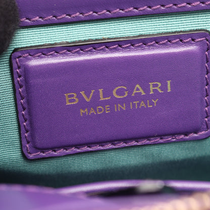 セルペンティ フォーエバー チェーンショルダーバッグ レザー パープル ブルガリ バッグ BVLGARI