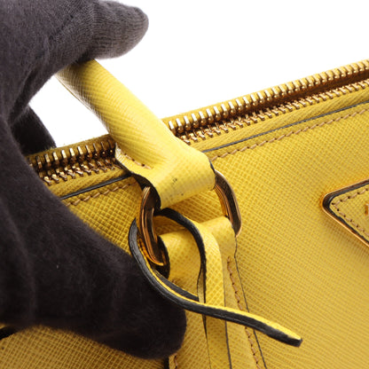 SAFFIANO LUX 2WAY ハンドバッグ トートバッグ サフィアーノレザー イエロー プラダ バッグ PRADA