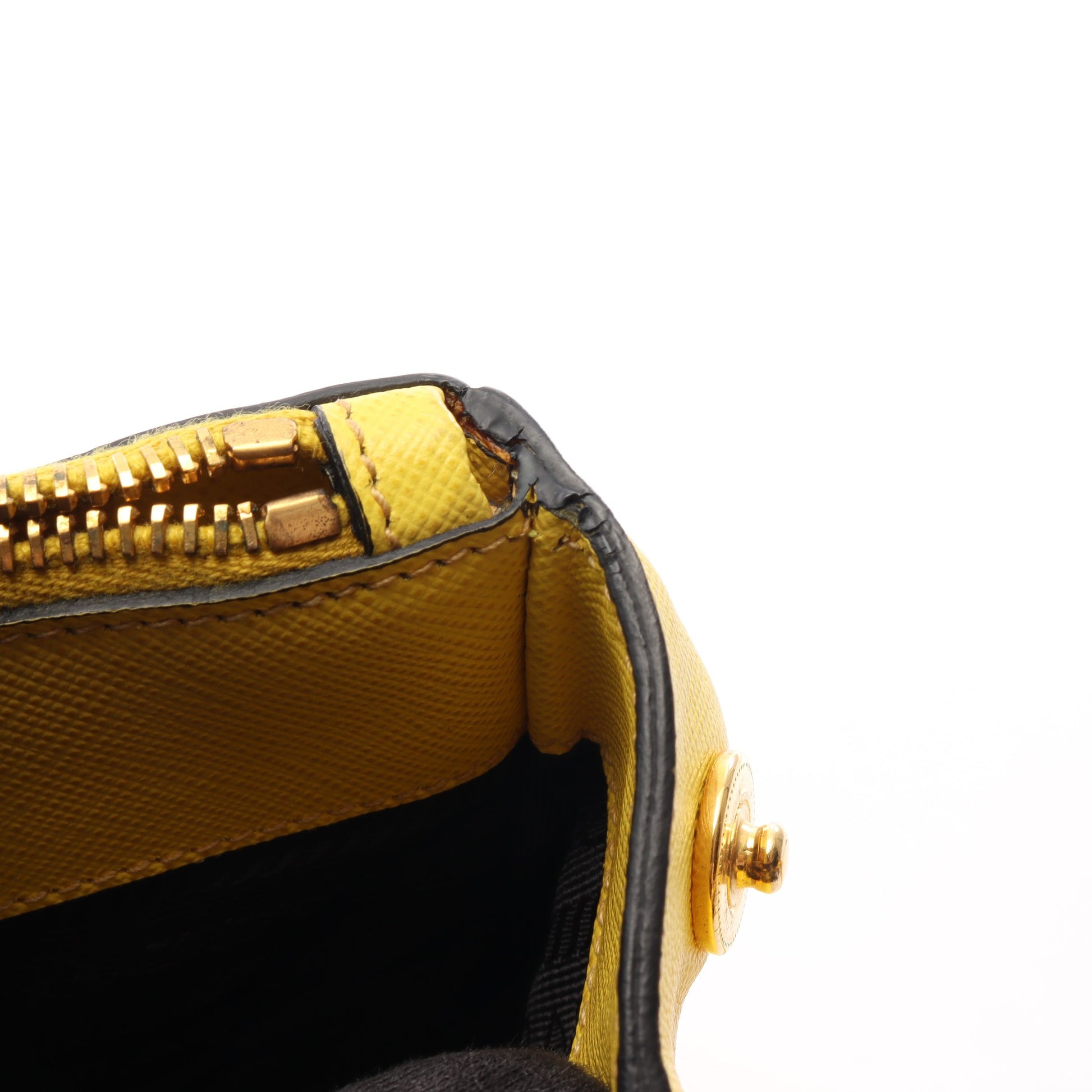 SAFFIANO LUX 2WAY ハンドバッグ トートバッグ サフィアーノレザー イエロー プラダ バッグ PRADA