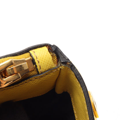 SAFFIANO LUX 2WAY ハンドバッグ トートバッグ サフィアーノレザー イエロー プラダ バッグ PRADA