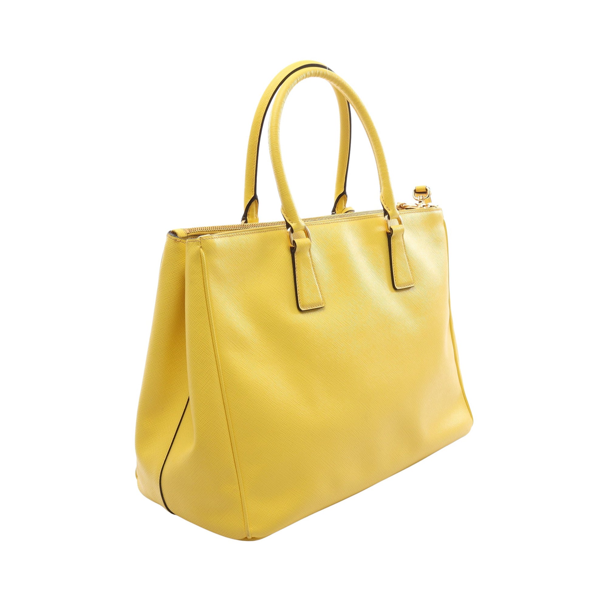 SAFFIANO LUX 2WAY ハンドバッグ トートバッグ サフィアーノレザー イエロー プラダ バッグ PRADA