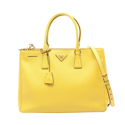 SAFFIANO LUX 2WAY ハンドバッグ トートバッグ サフィアーノレザー イエロー プラダ バッグ PRADA