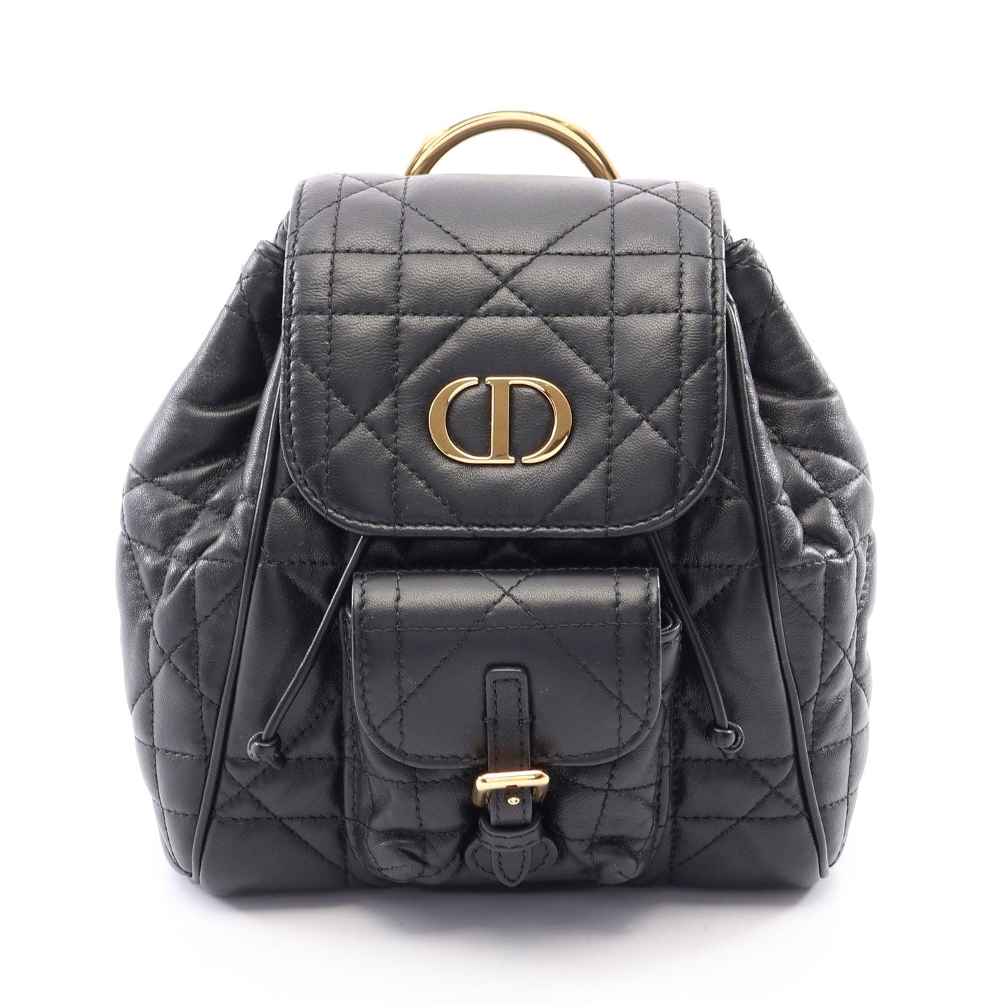 CARO カロ スモール マクロカナージュ バックパック リュックサック レザー ブラック クリスチャンディオール バッグ Christian Dior