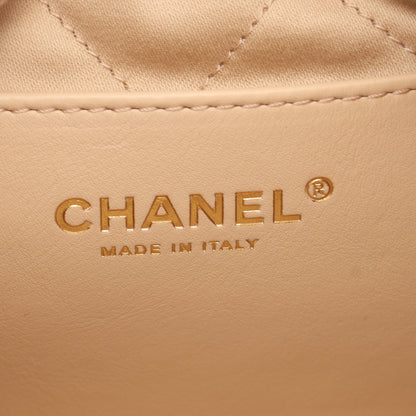 CHANEL 22 ミニ 2WAY チェーンショルダーバッグ レザー ホワイト ゴールド金具 シャネル