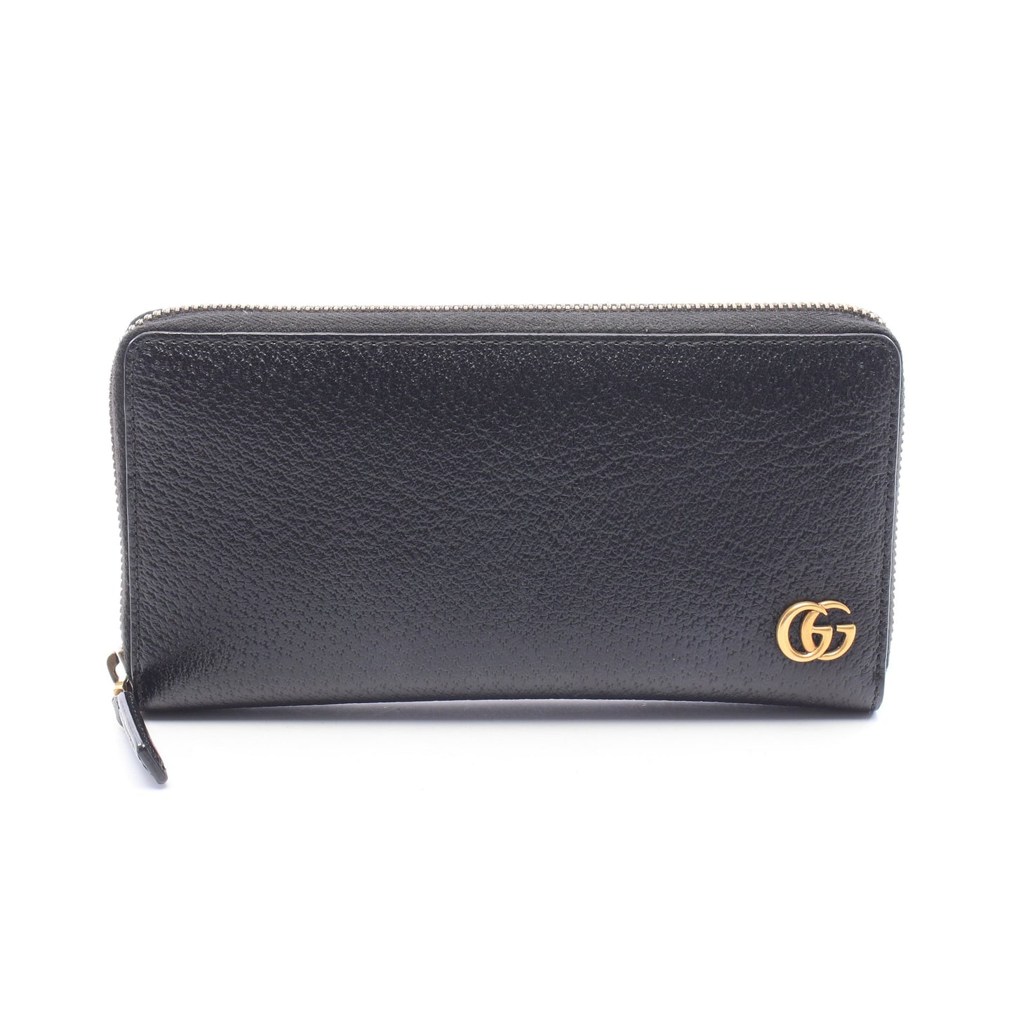 GGマーモント ラウンドファスナー長財布 レザー ブラック グッチ 財布・小物 GUCCI