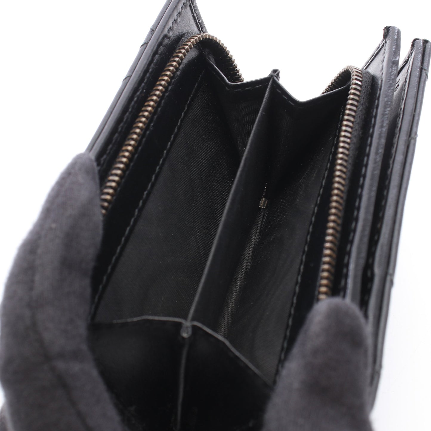 GGマーモント 二つ折り財布 レザー ブラック グッチ