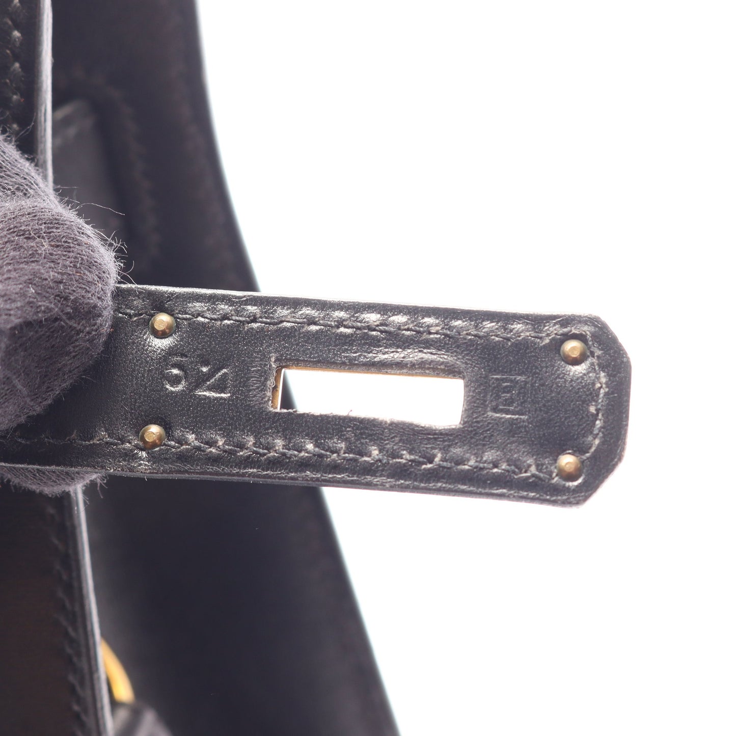 ケリースポーツMM ショルダーバッグ ボックスカーフ ブラック ゴールド金具 □B刻印 エルメス