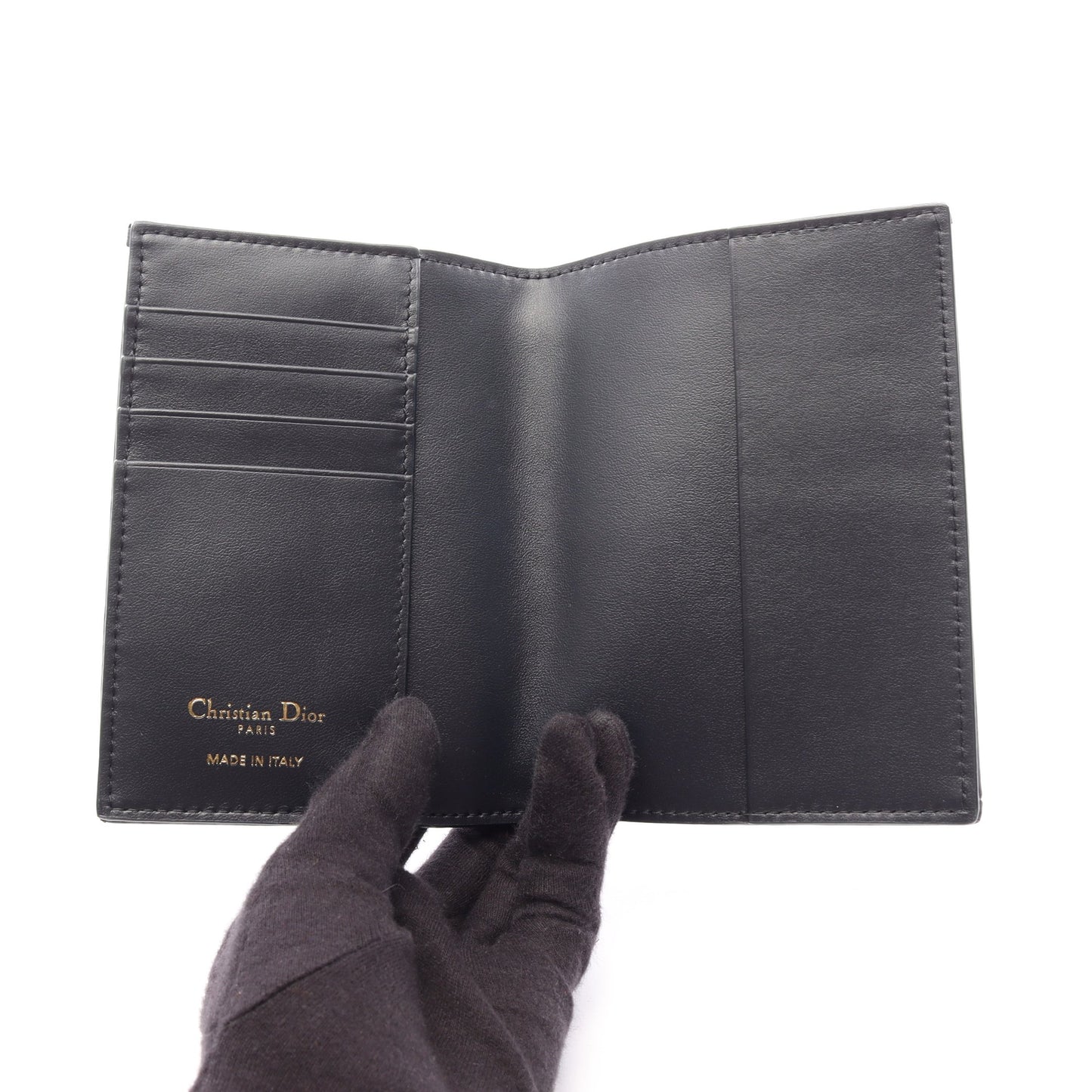 30 MONTAIGNE オブリーク ジャカード パスポートホルダー カードケース キャンバス レザー ベージュ ネイビー クリスチャンディオール