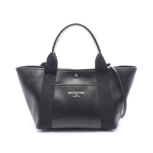 BIARRITZ スモール 2WAY ハンドバッグ トートバッグ レザー ブラック バレンシアガ