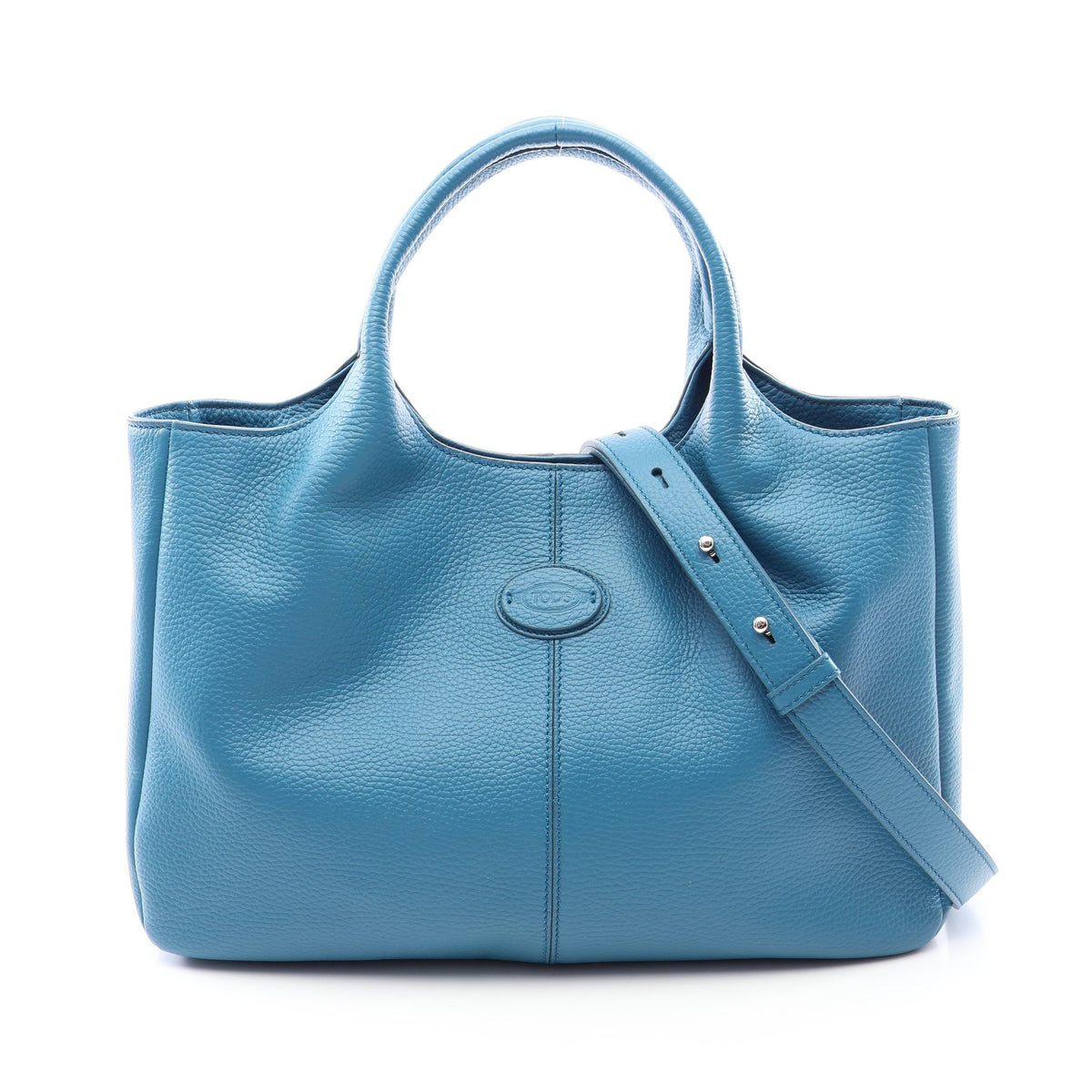 ALH SHOPPING PICCOLA 2WAY ハンドバッグ トートバッグ レザー ブルー トッズ