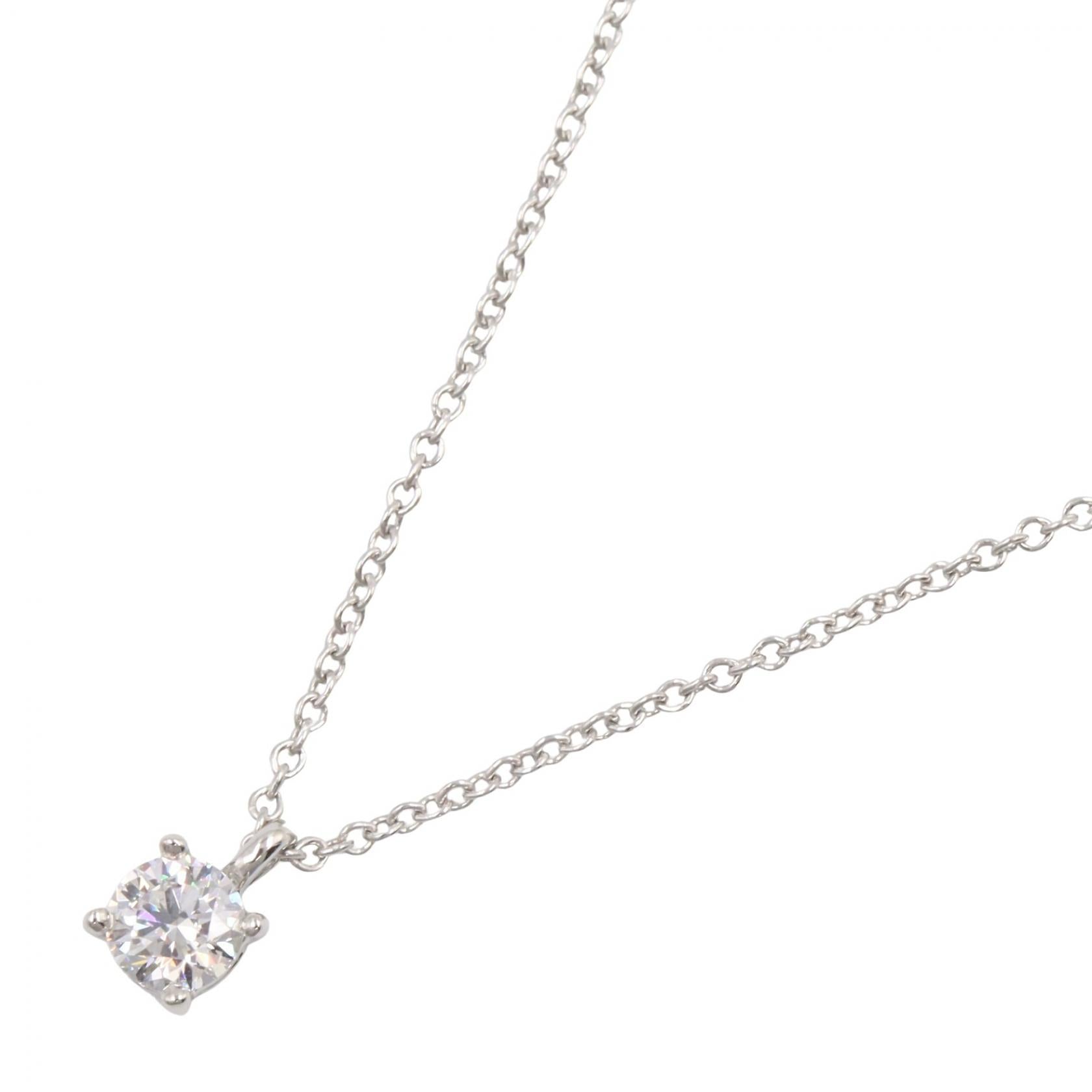 ソリティア ダイヤ ネックレス ネックレス PT950 ダイヤモンド プラチナ クリア ティファニー アクセサリー TIFFANY & Co.