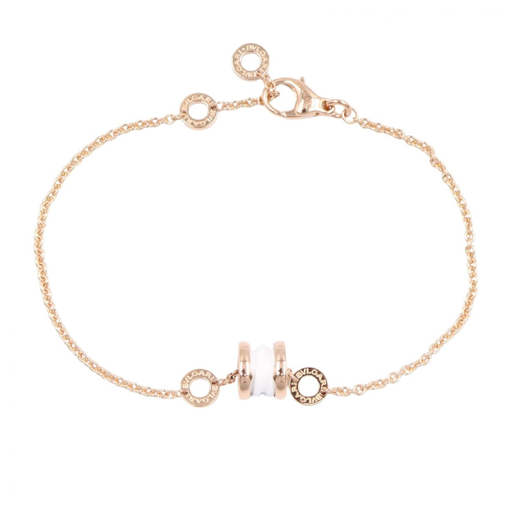 B-zero1 ビーゼロワン ブレスレット ブレスレット K18PG セラミック ピンクゴールド ホワイト ブルガリ アクセサリー BVLGARI