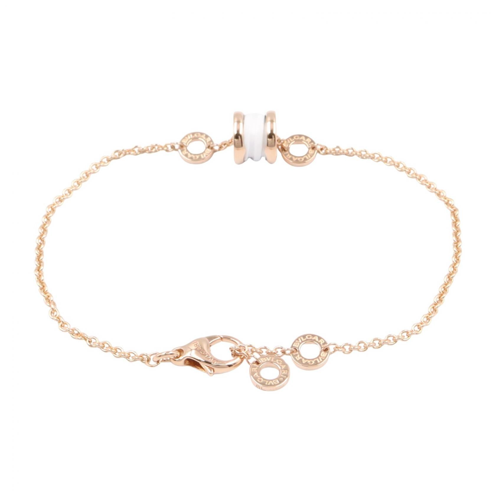 B-zero1 ビーゼロワン ブレスレット ブレスレット K18PG セラミック ピンクゴールド ホワイト ブルガリ アクセサリー BVLGARI