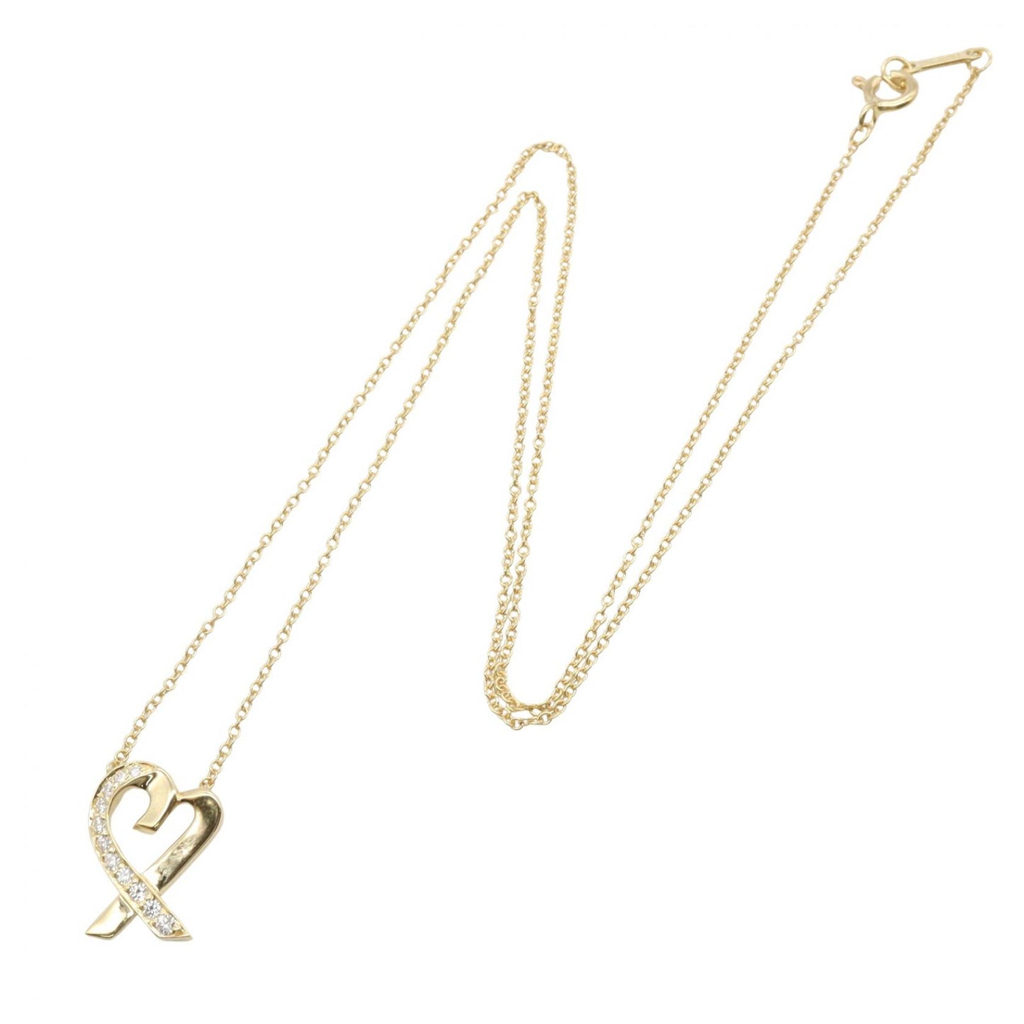 ラビングハートネックレス ネックレス K18YG ダイヤモンド イエローゴールド クリア ティファニー アクセサリー TIFFANY & Co.