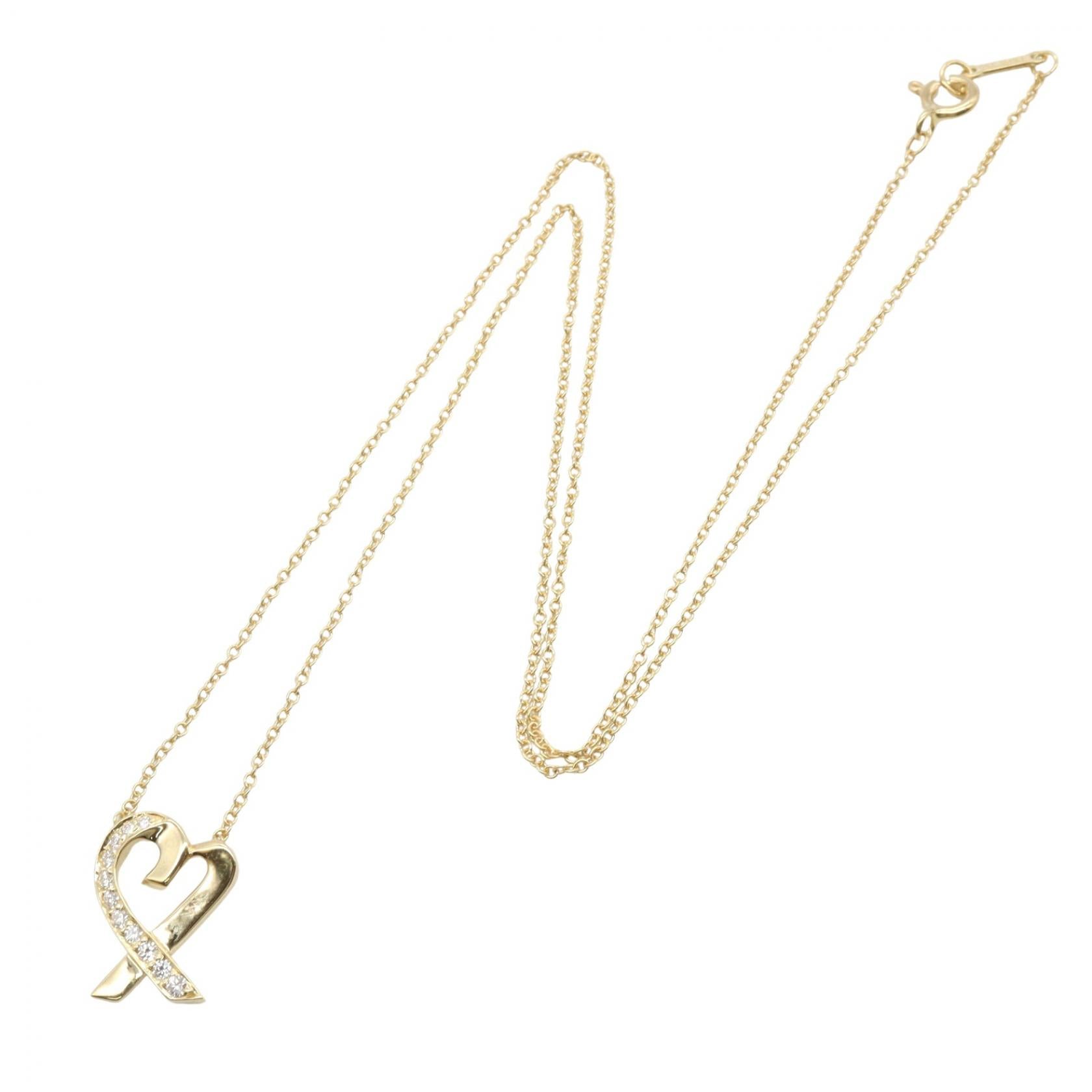 ラビングハートネックレス ネックレス K18YG ダイヤモンド イエローゴールド クリア ティファニー アクセサリー TIFFANY & Co.