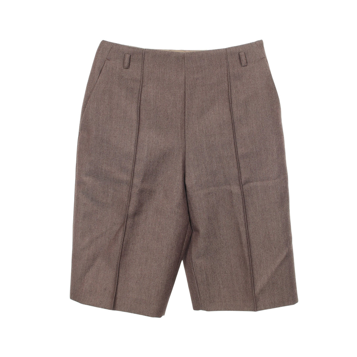 ハーフ パンツ ウール モヘヤ ダークブラウン エルメス