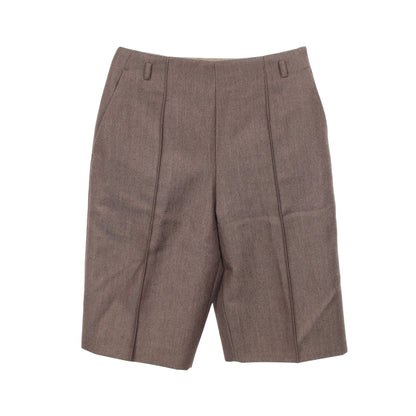 ハーフ パンツ ウール モヘヤ ダークブラウン エルメス