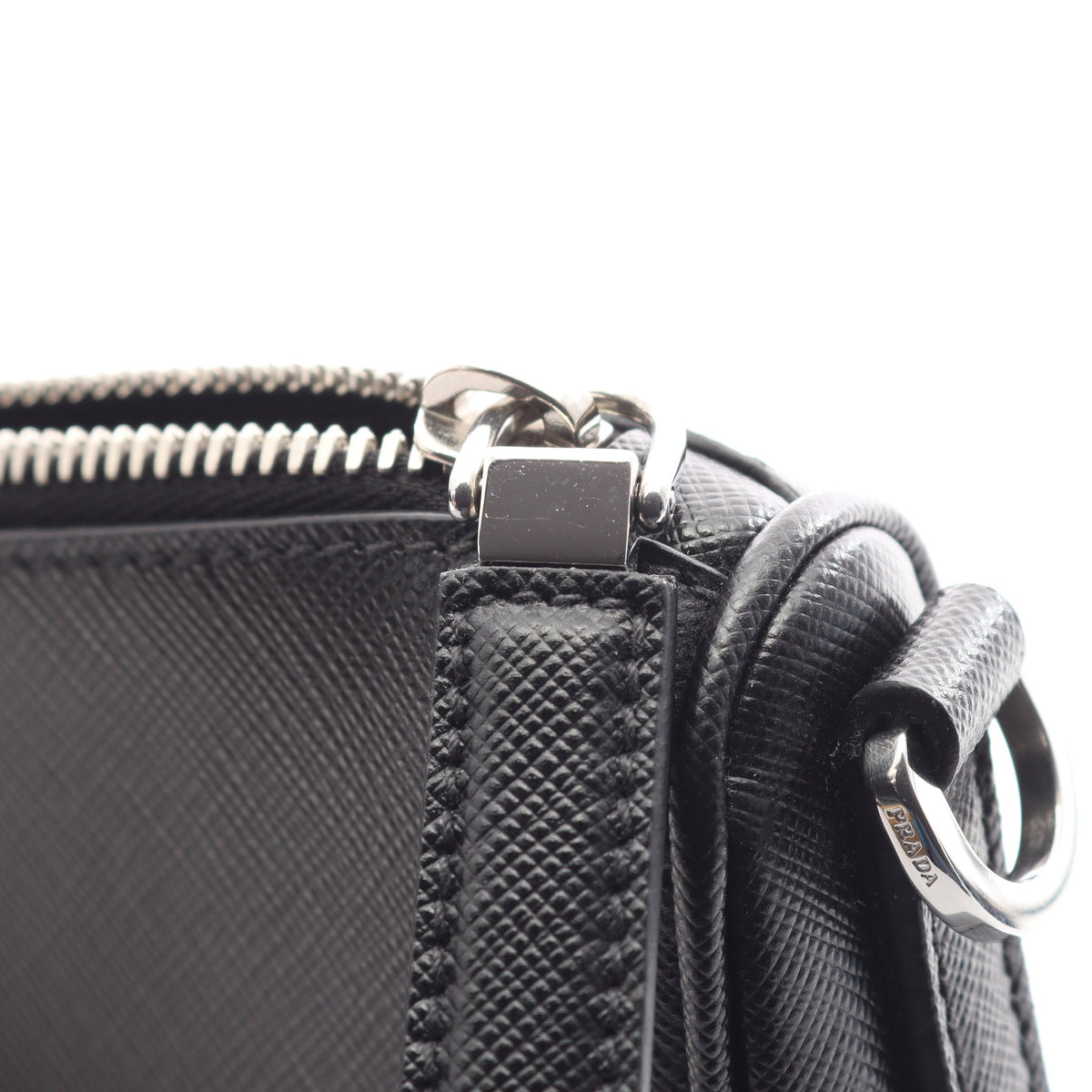 SAFFIANO TRAVEL ショルダーバッグ サフィアーノレザー ブラック プラダ