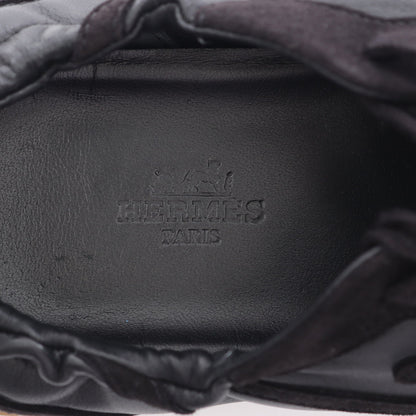 ジェット ローカットスニーカー レザー スエード ブラック エルメス シューズ HERMES