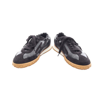 ジェット ローカットスニーカー レザー スエード ブラック エルメス シューズ HERMES