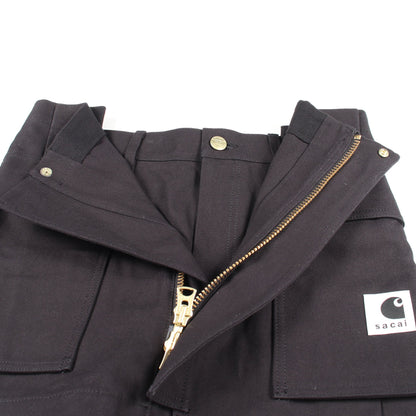 sacai × Carhartt WIP レイヤード ダックショーツ パンツ コットン ブラック サカイ