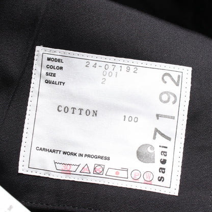 sacai × Carhartt WIP レイヤード ダックショーツ パンツ コットン ブラック サカイ